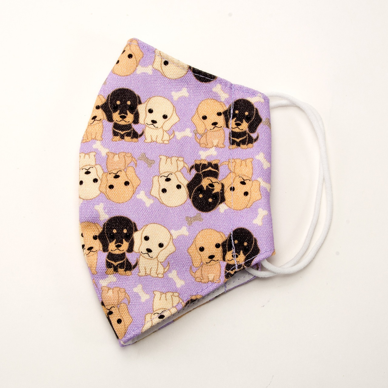 みんなが元気になるマスク 大人用 布マスク 日本製 立体 EM-115V ダックス 薄紫色