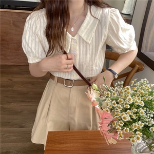 【韓国通販 dgo】POLO collar short shirt 4colors（B0977）