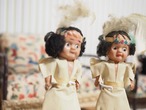 インディアンの男の子2体セット セルロイドドール 画像6
