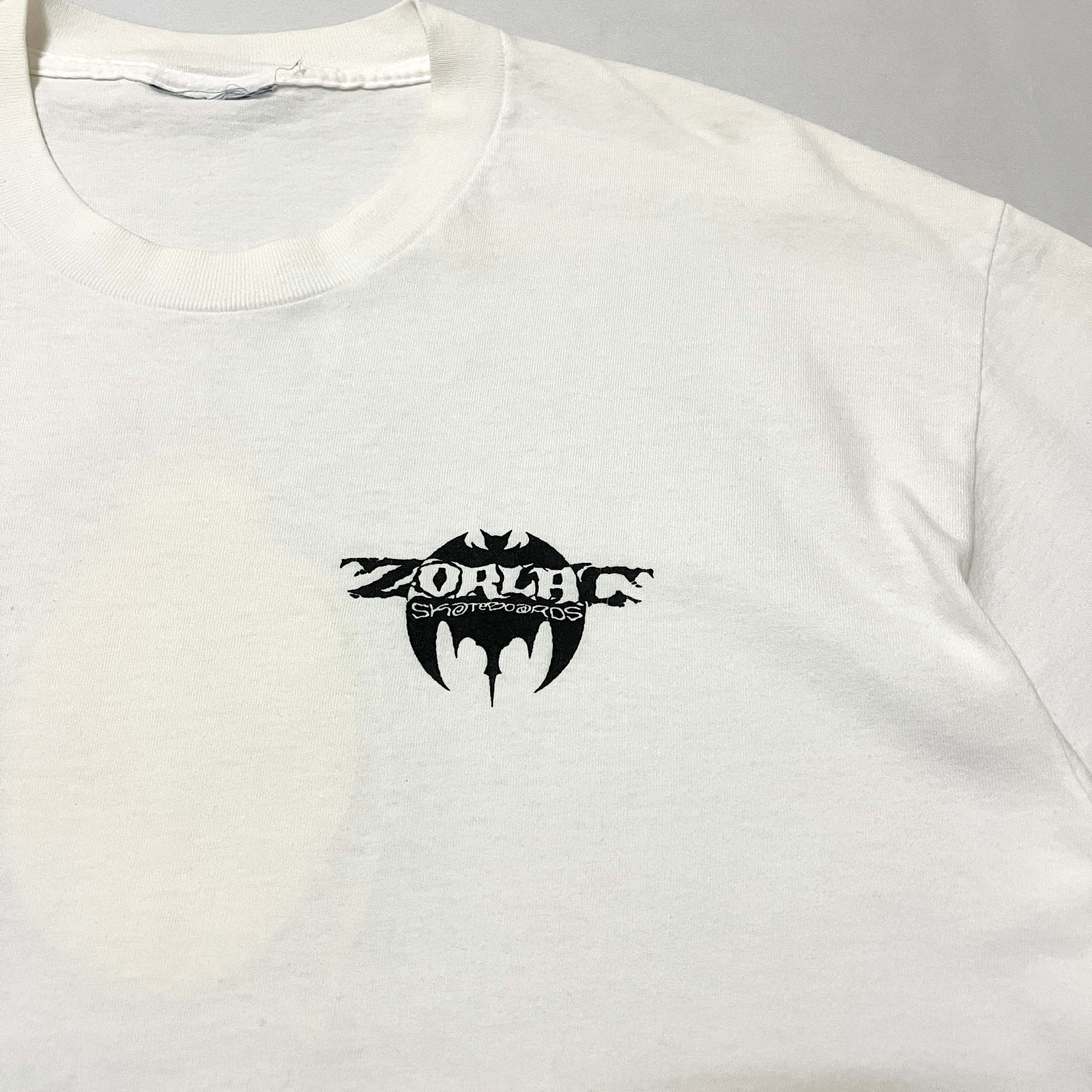 90s ZORLAC skateboards pushead バックプリントデザイン T 90s ZORLAC skateboards pushead バックプリントデザイン T