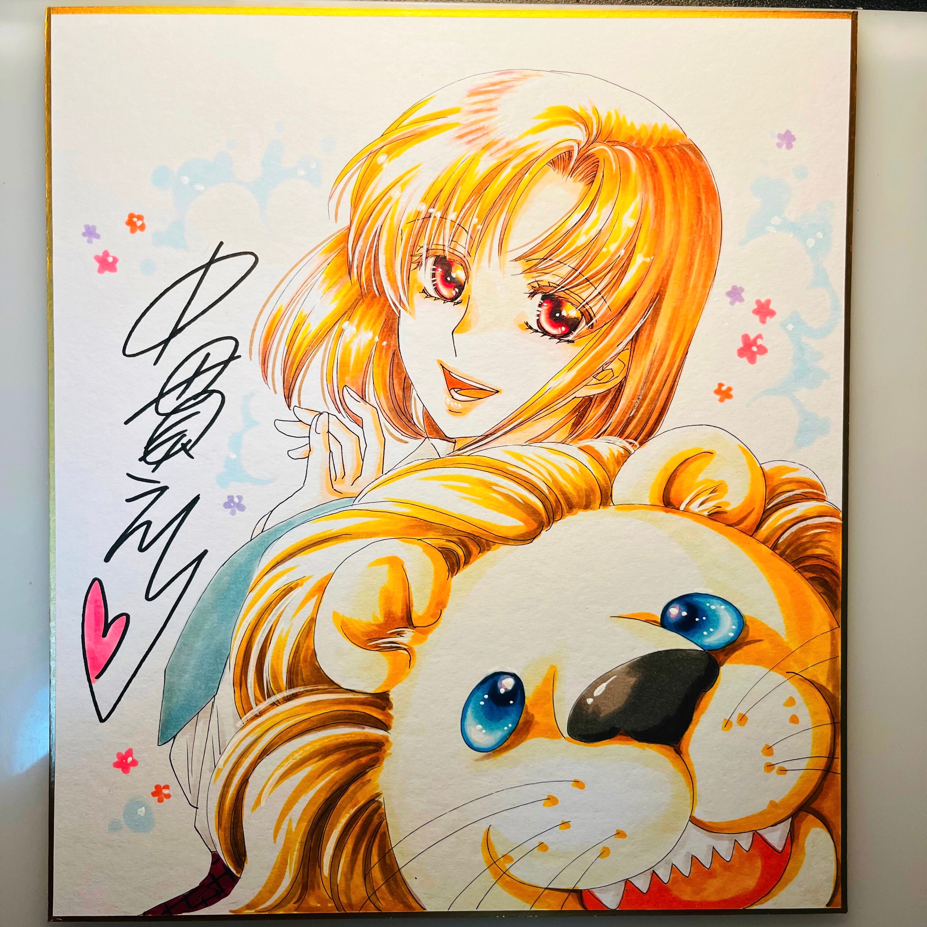 希少】残響のテロル 描き下ろしイラスト複製色紙 TVアニメ『残響の