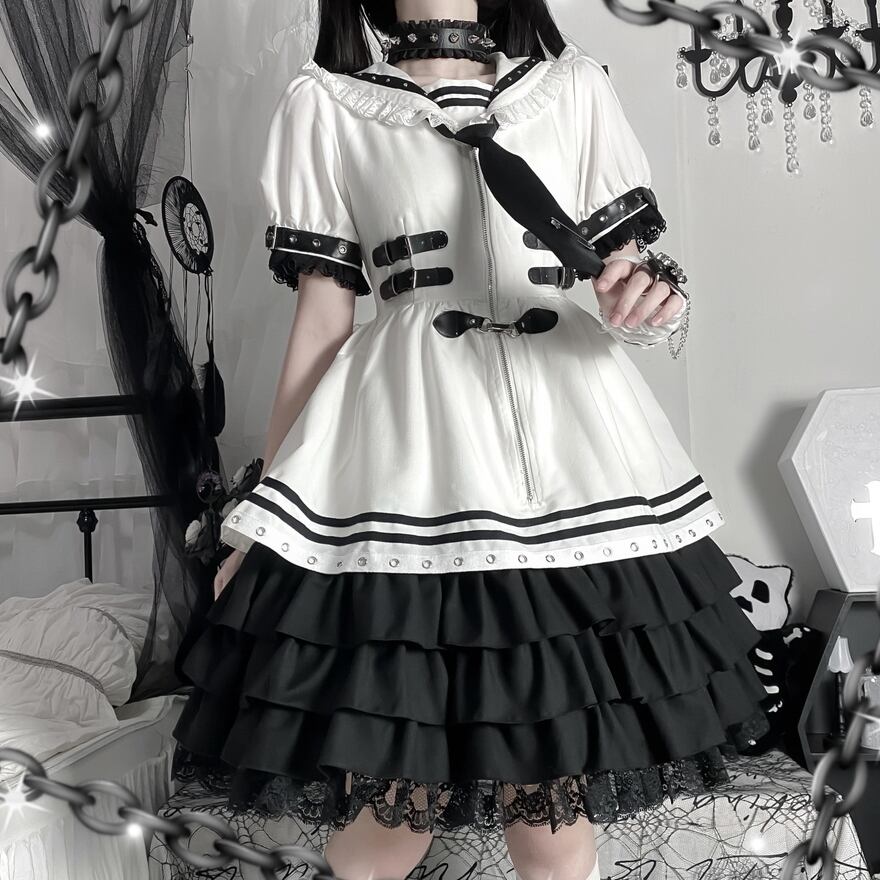 SEASONZ ワンピ ゴスロリ 純愛物語2 レース フリル 切替