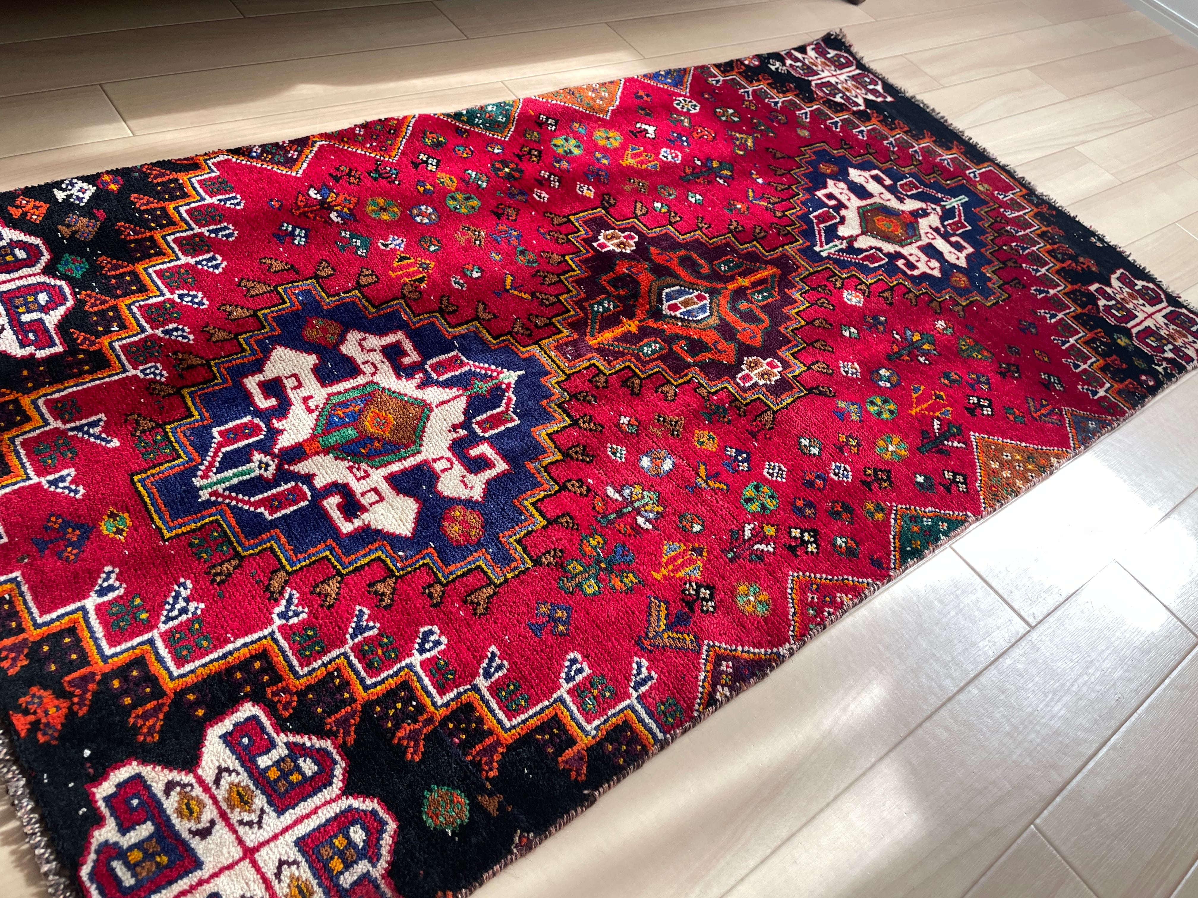 vintage Qasqai Rug カシュガイ シラーズ1970s | mro