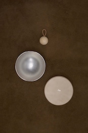 _Fot - bowl S :natural|レザー蓋付きステンレスボウル/ウッドボール付属/フレグランス対応/小物入れ/日本製
