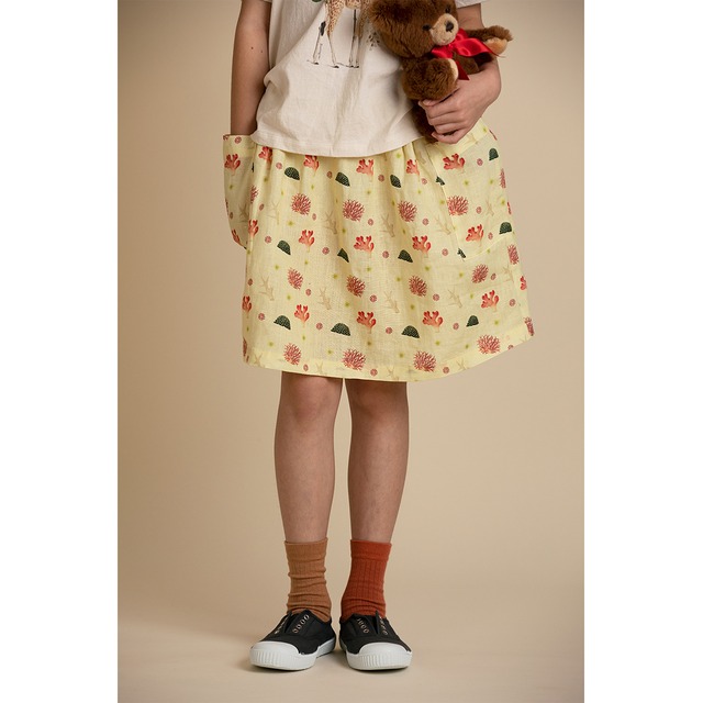 色とりどりのサンゴ・スカート（浜松産リネン）／Coral Skirt (Linen)