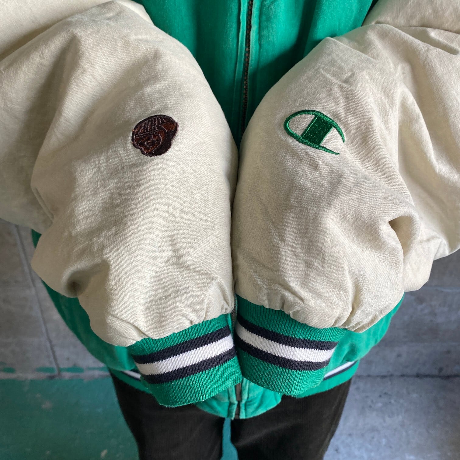 【リバースウィーブ  90s】  刺繍タグ　スナップ　Sサイズ NY JETS