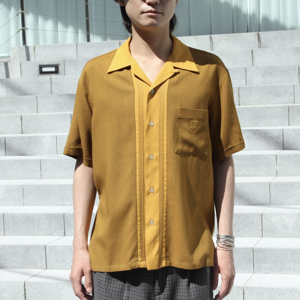 Vintage S/S Loop Collar Rayon Shirt [Penneys TOWNCRAFT] [Late