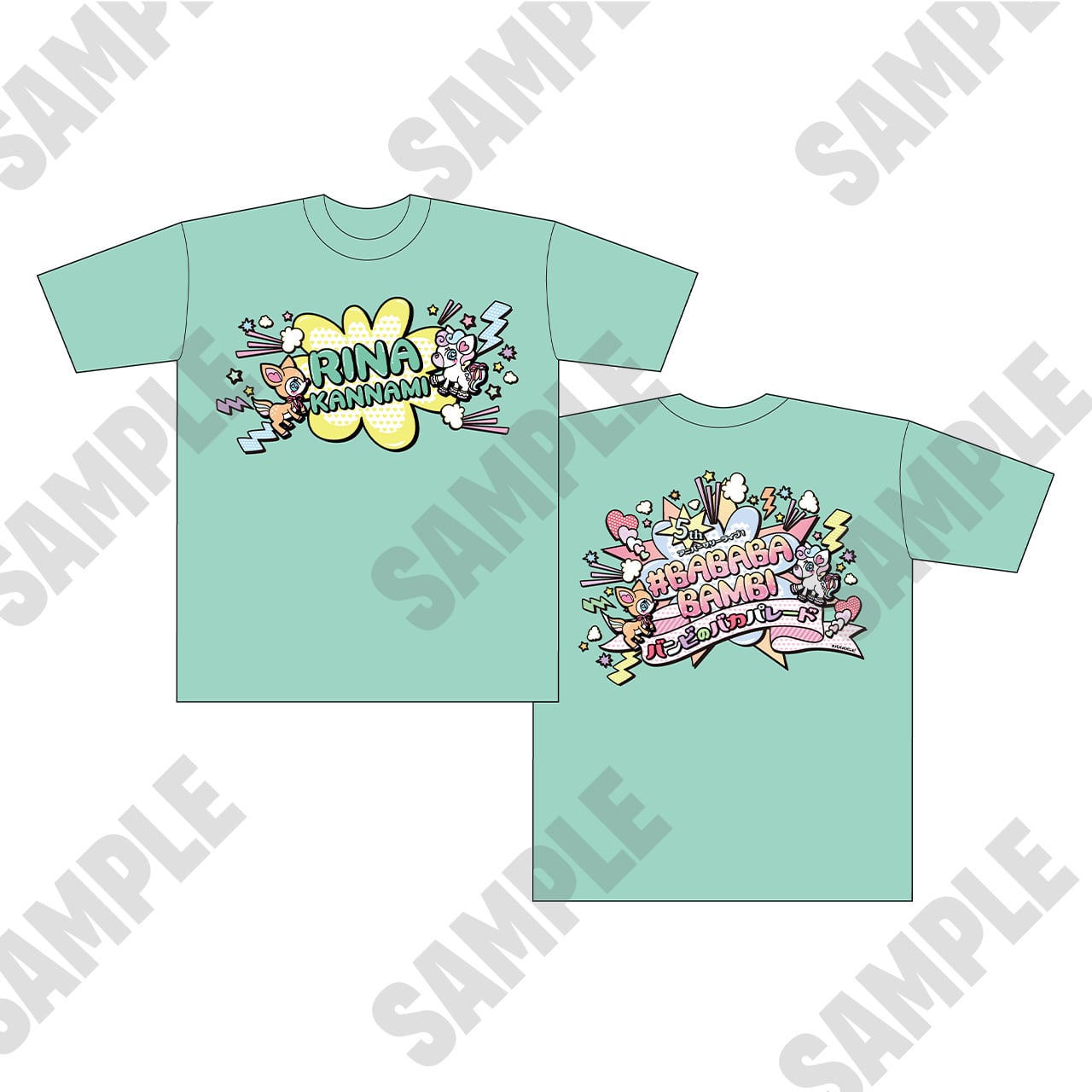 5周年記念】バンビのバカパレード Tシャツ（メンバーカラー）【BA603