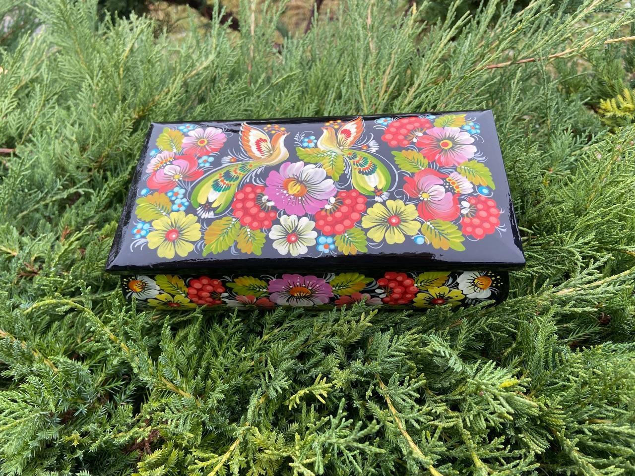 ペトリキフカ・ジュエリーボックス21 cm（Khomenko） - 3