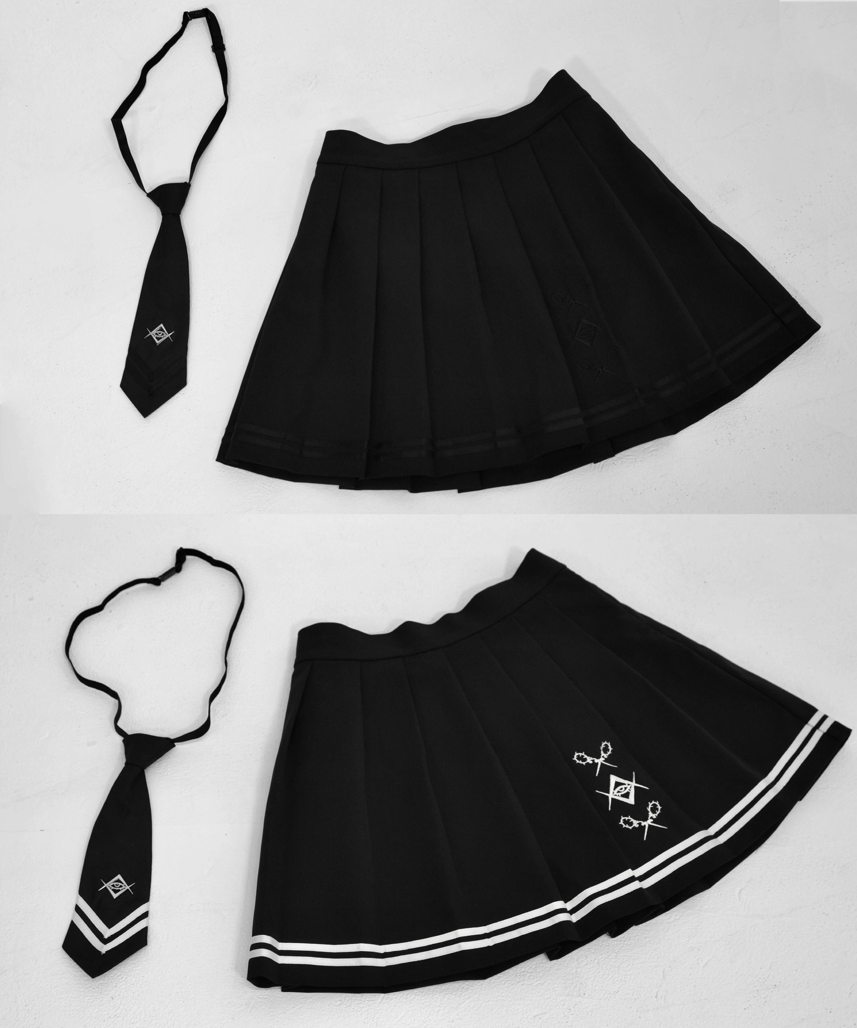 【REFLEM×DimMoire】ロゴ刺繍セーラーSETUP【Black&White】 | DimMoire