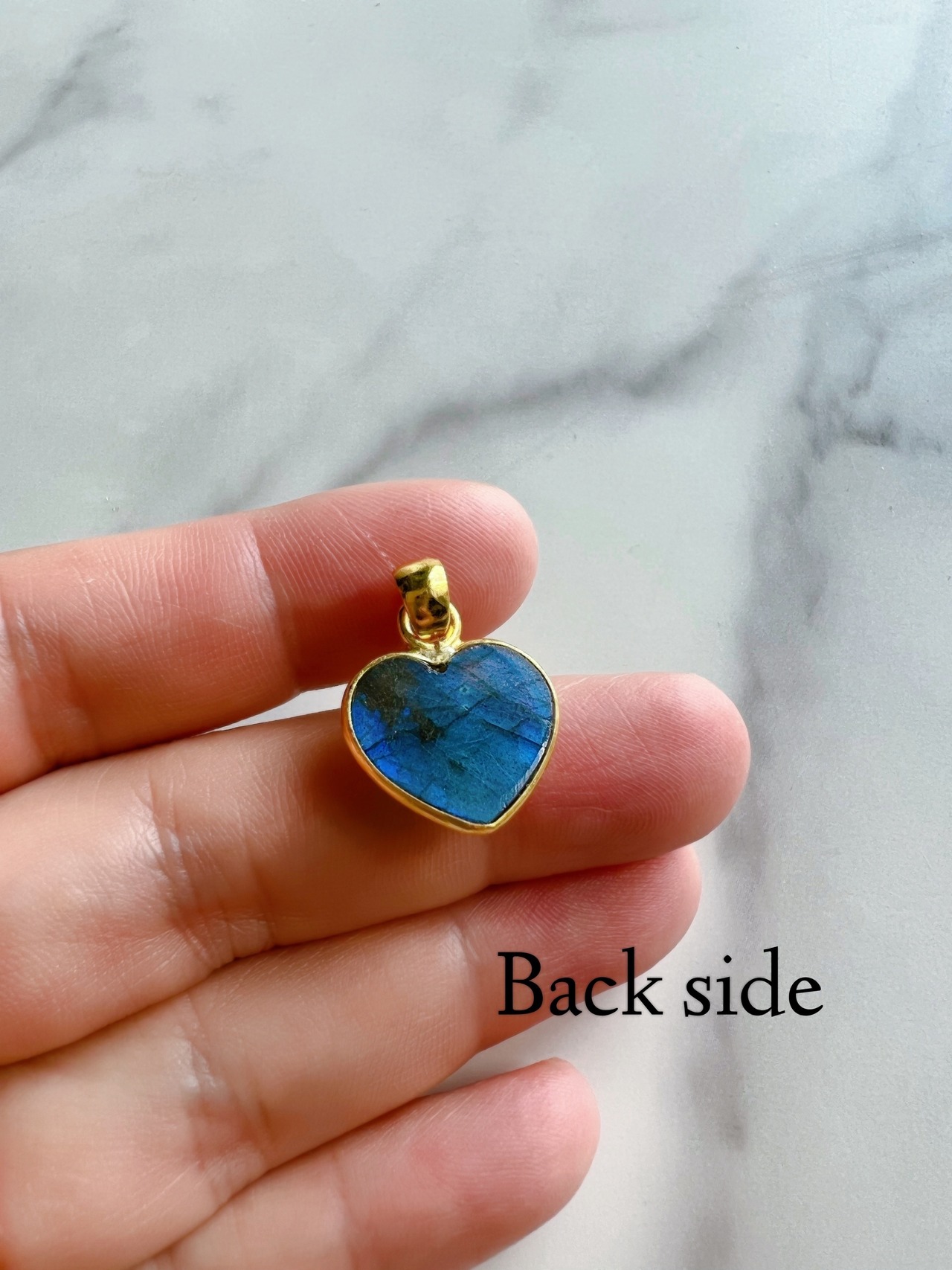"マダガスカル産"AAAAArank Heart Labradorite necklace(AAAAAランクハートラブラドライトネックレス)