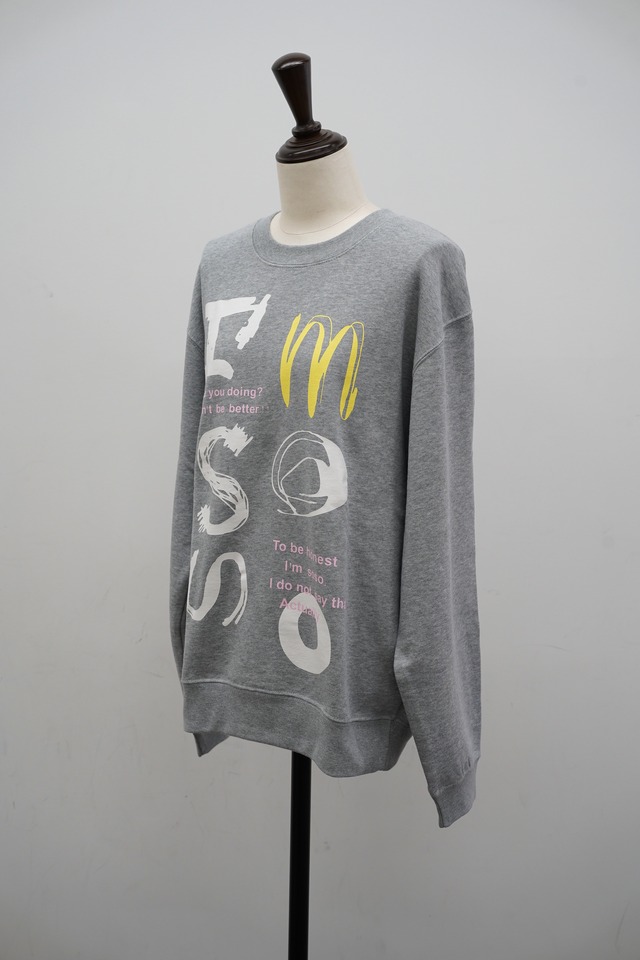 I’M SOSO TEGAKI PRINT SWEAT