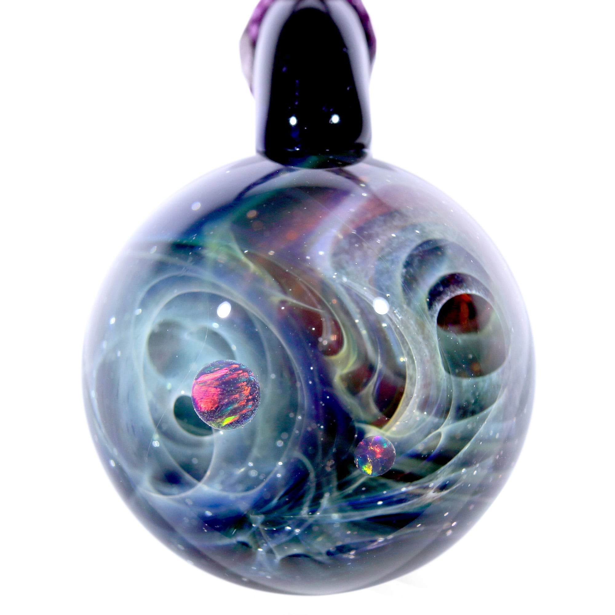26mm Galaxy Glass Pendant 宇宙ガラスペンダント (螺旋状銀河） no