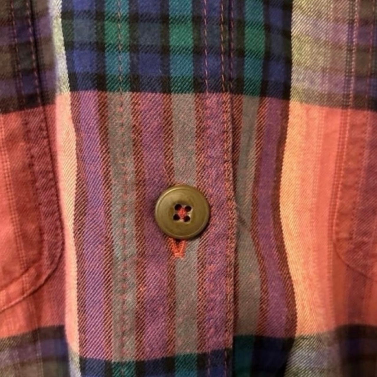 【90s・Portugal製】Patagonia マルチカラーチェックシャツ（WOMEN’S M）