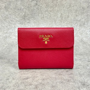 PRADA プラダ 二つ折り財布 レザー ピンク 5849-202201