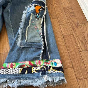 リメイクデニムフリルカットジーンズ