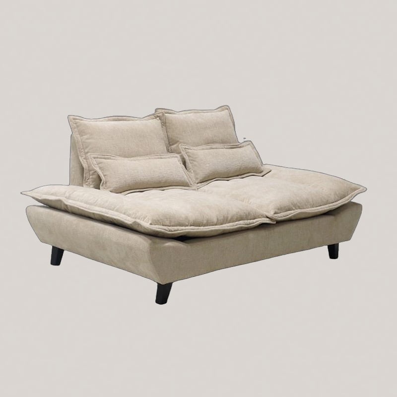 ソファー 2人掛け ふわふわ 背もたれ可動式 あぐらソファ ファブリック