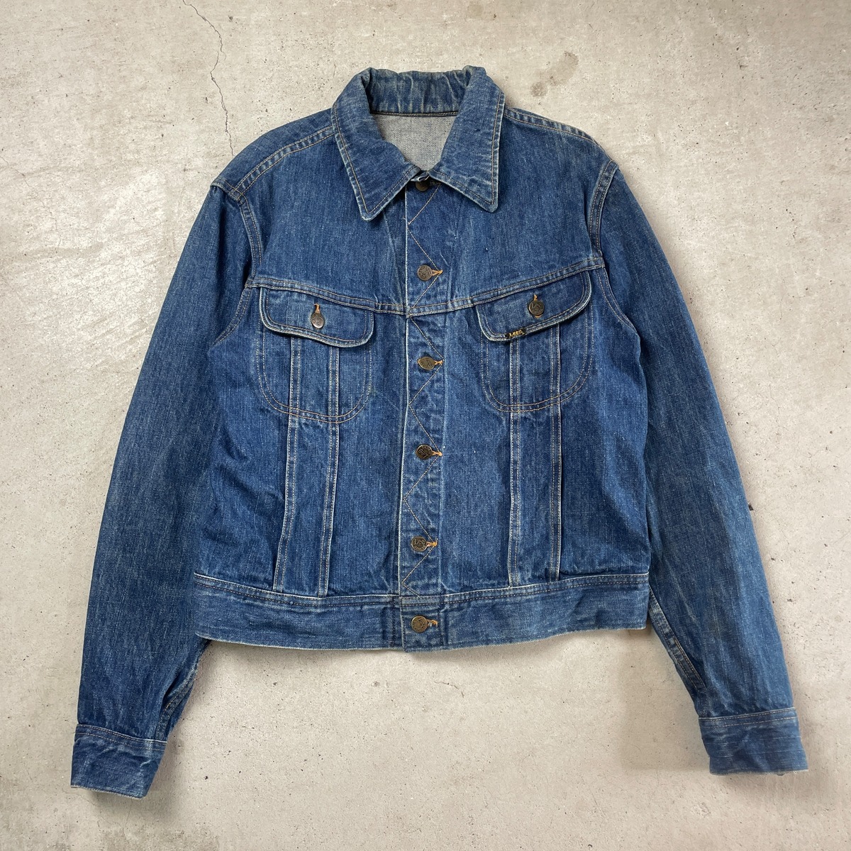 70〜80年代 ベルギー製 ユーロ Lee リー デニムジャケット メンズM相当 