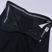 イタリア製 ARMANI COLLEZIONI アルマーニ コレツィオーニ ツータック スラックス パンツ W82/ブラック メンズ