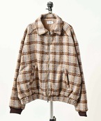 ATELANE  Block Tweed Bomber Jacket (IVO) 26A-23070