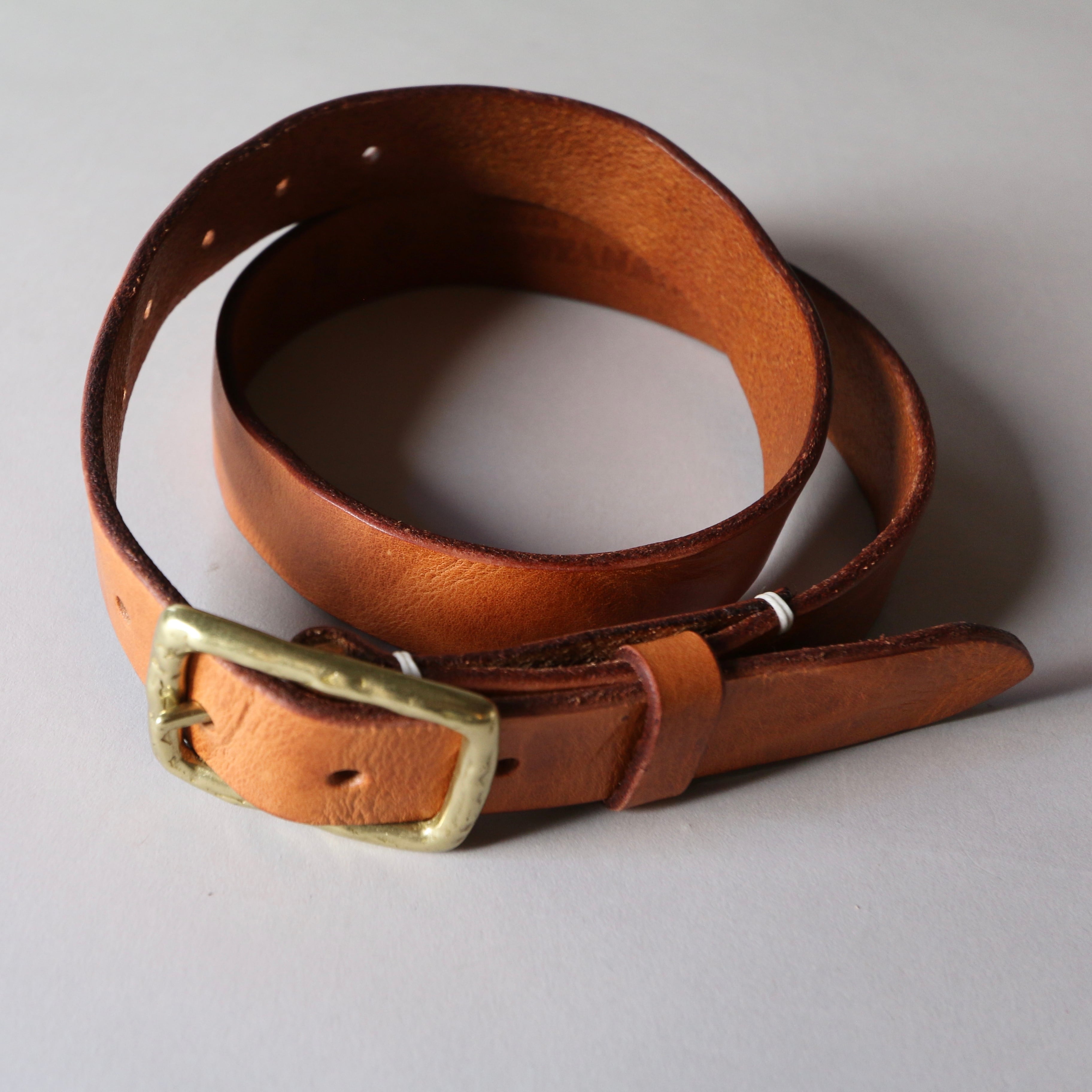R&D.M.Co-/OLDMAN'S TAILOR MONTANA LEATHER BELT/モンタナベルト 32mm BROWN #6389