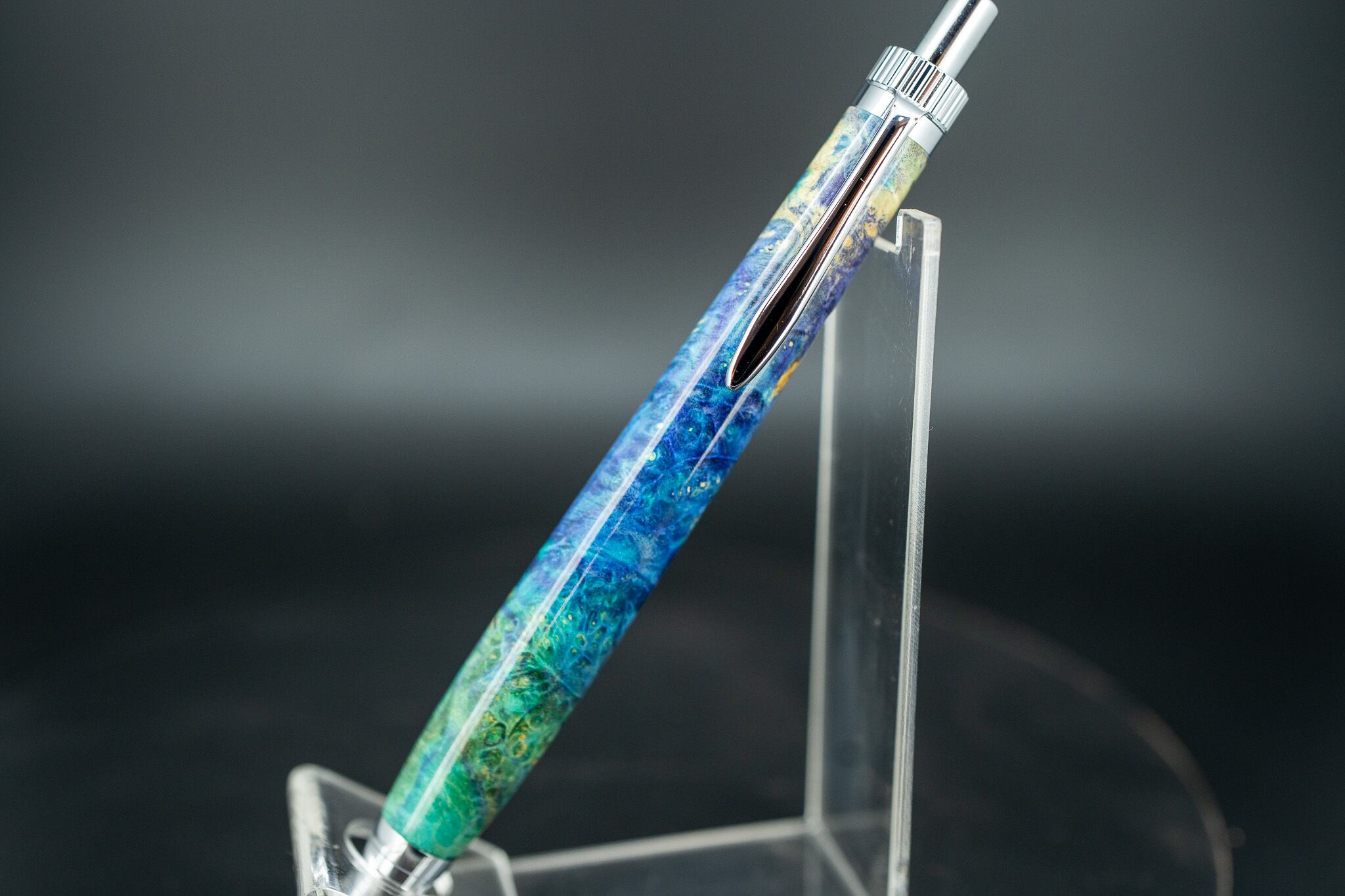 【カナダの象徴】 ハードメープル瘤 スタビライズドウッド silver BP