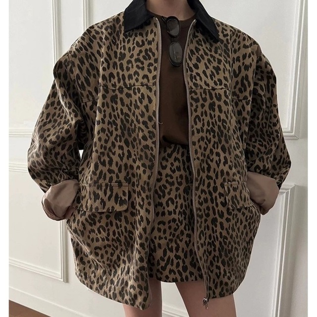 Leopard Pattern Oversized Jacket 01459