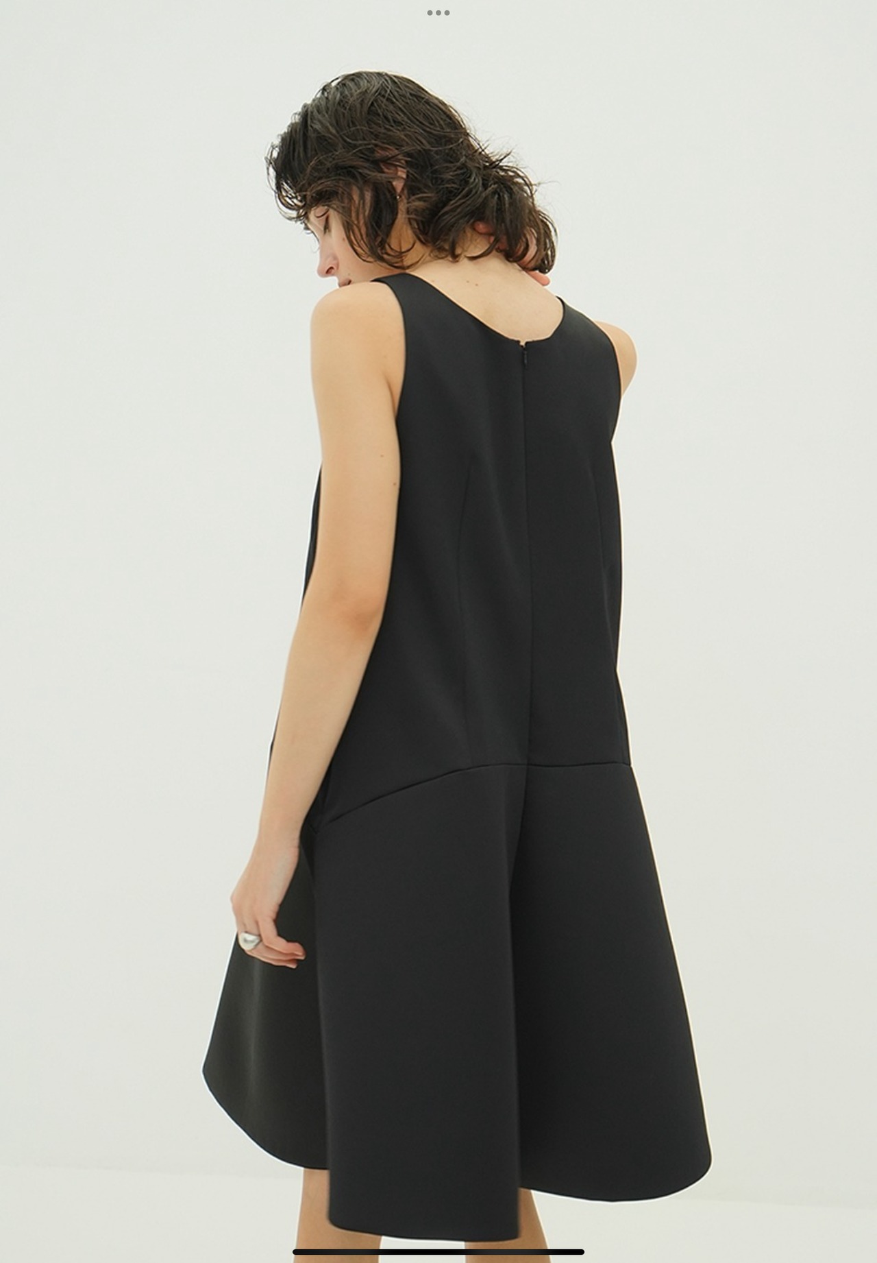CLANE BONDED JUMPER SKIRT BLACK