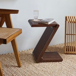 Z holding side table chair 2colors / Z型 折りたたみ サイドテーブル チェア スツール 椅子 韓国 北欧 インテリア 家具 雑貨