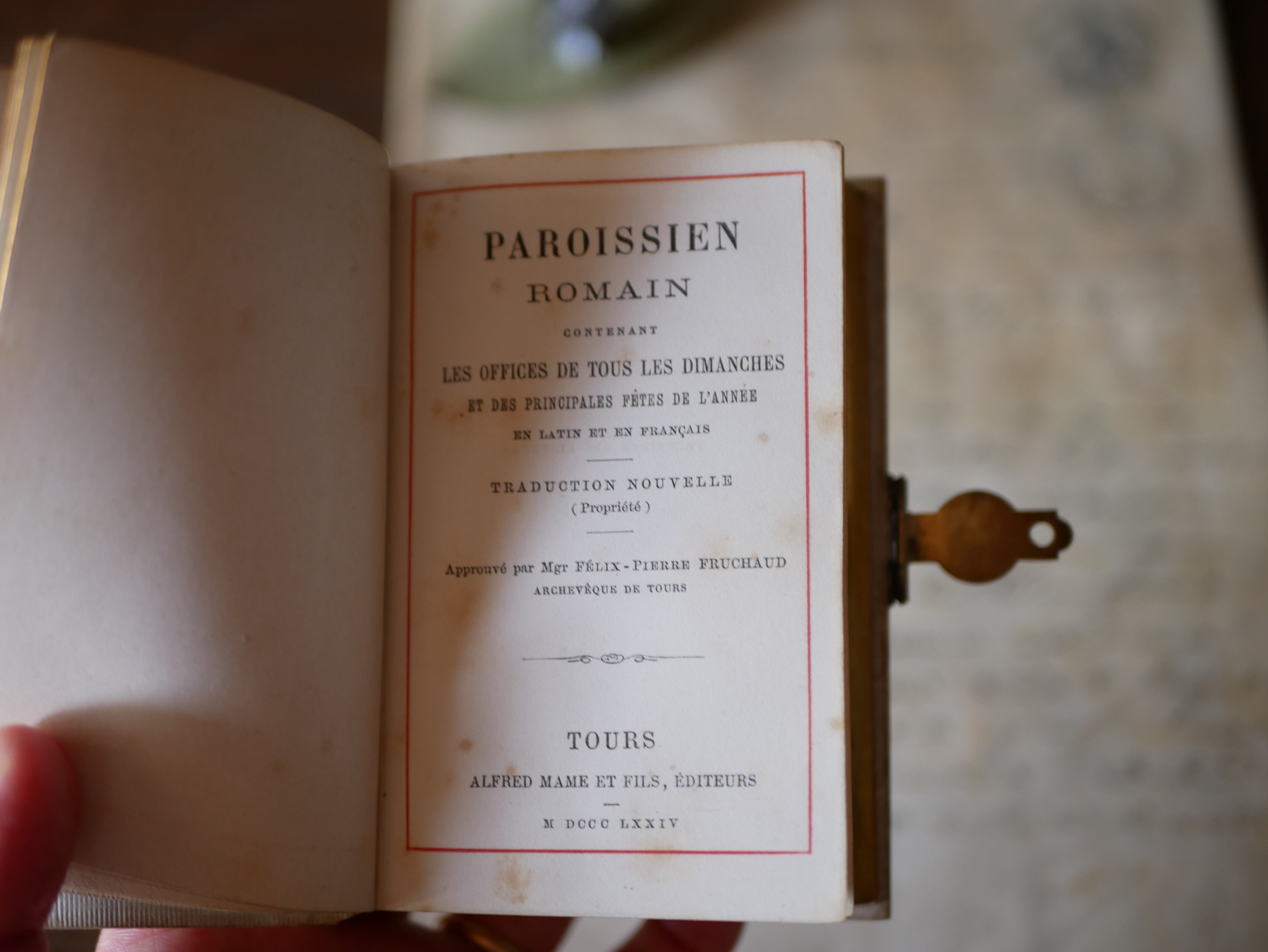 ミセル フランスアンティーク 聖書 聖杯 アイボリー | フランス
