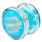 初心者向け ヨーヨー スピンギア スピンガジェット 動画レッスンQR付き (クリア×ブルー パッケージ版)