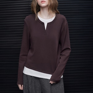 フェイクレイヤードカットソー ・20403 フェイクレイヤードカットソー ・20403