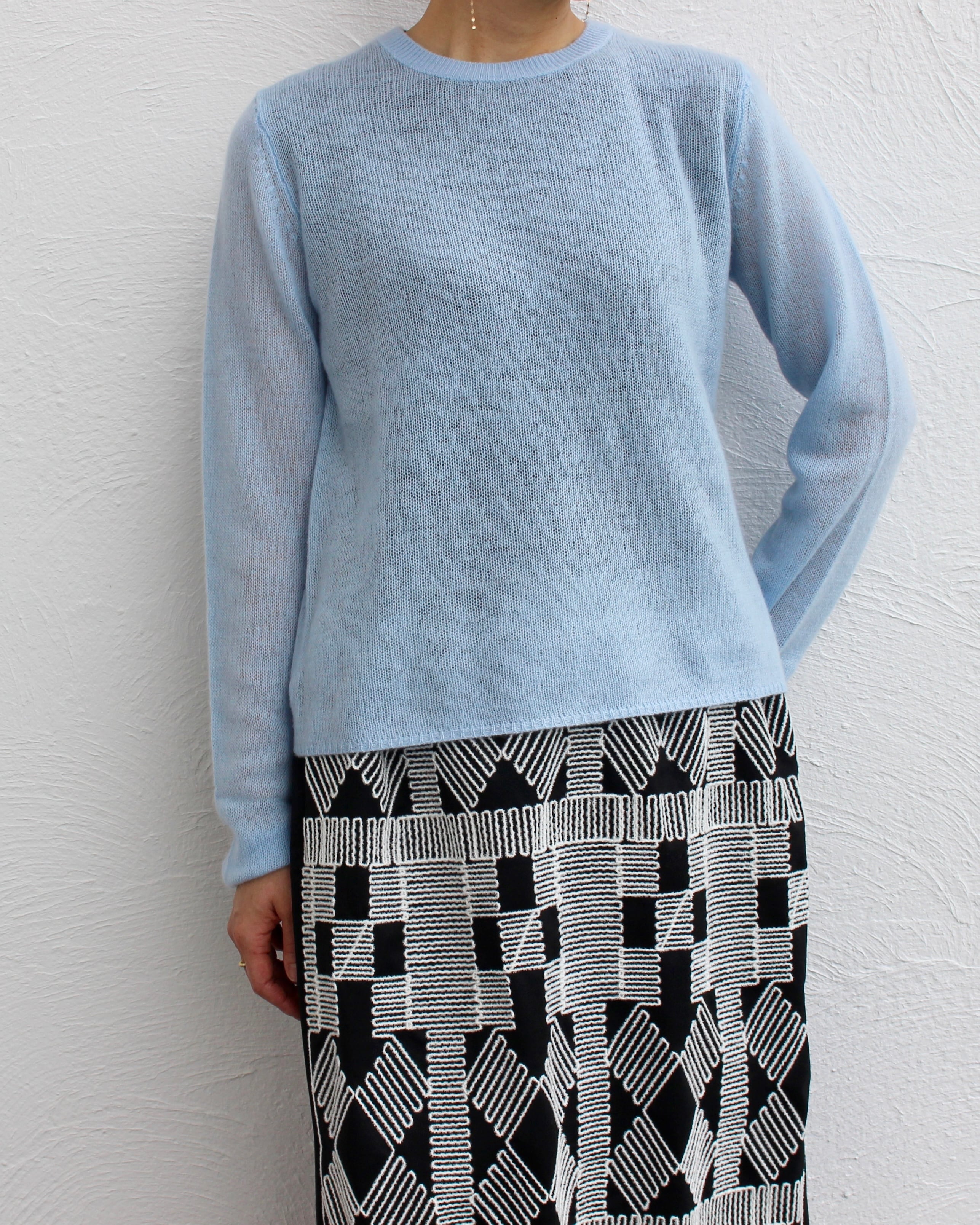 ADAWAS/sheer cashmere knit