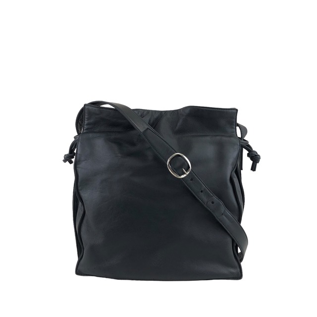 LOEWE ロエベ ショルダーバッグ ブラック アナグラム ナッパレザー 巾着 vintage ヴィンテージ オールド gx5w6z