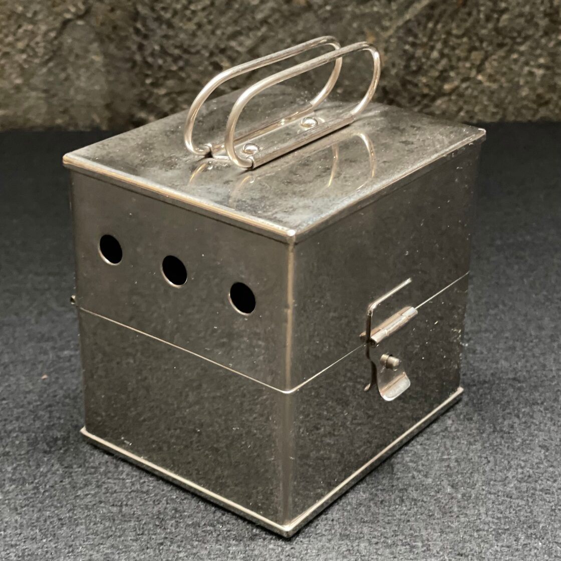 Japan Vintage 医療系 アンティーク カスト ケース ステンレス 脱脂綿 