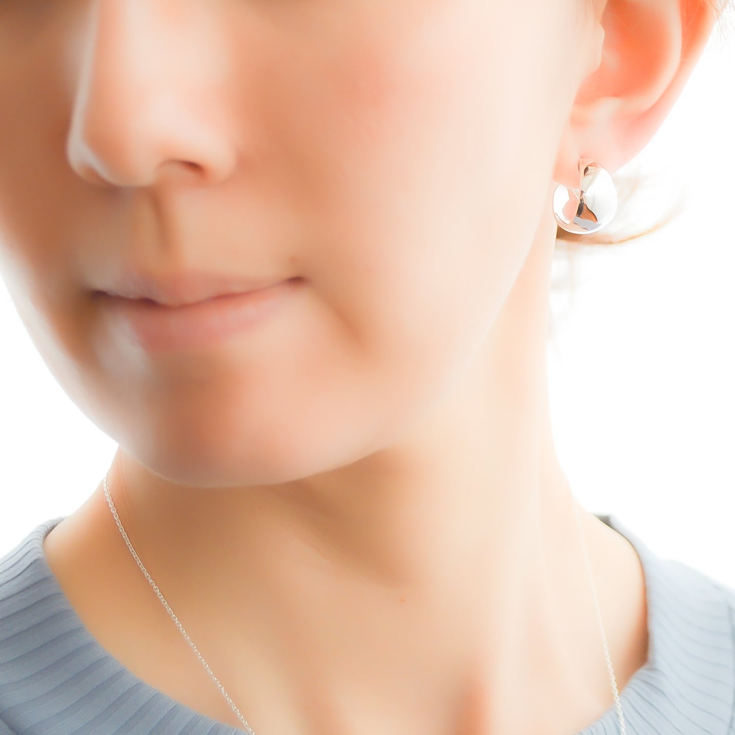 sv925 FUKURAMI hoop pierces | naotjewelry 身に付けるほどに美しい