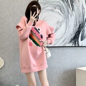 Pink Bear Sweatshirt Dress 5064