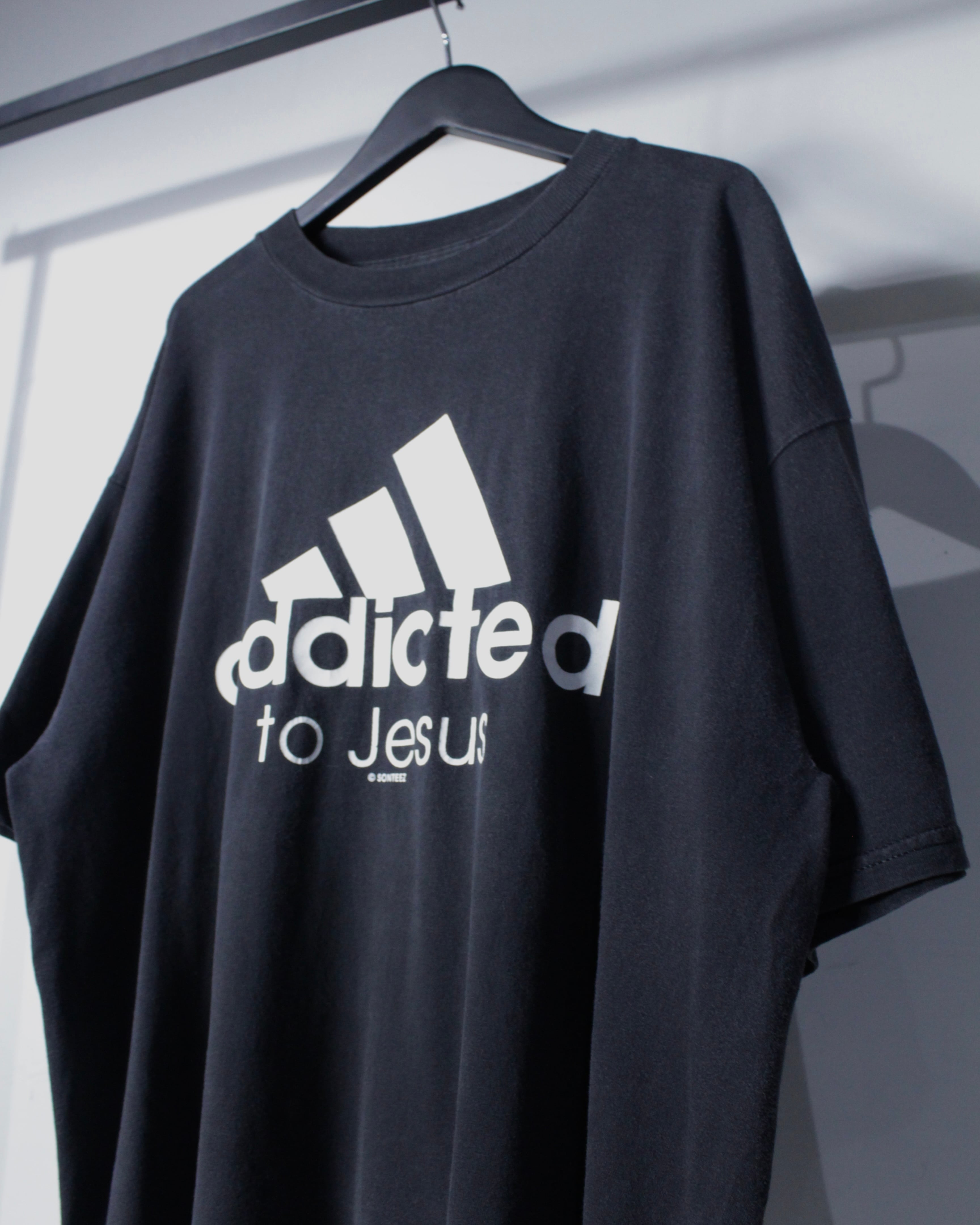 Caka BLACK】90's〜00's “SONTEEZ” “addicted to Jesus” Vintage T