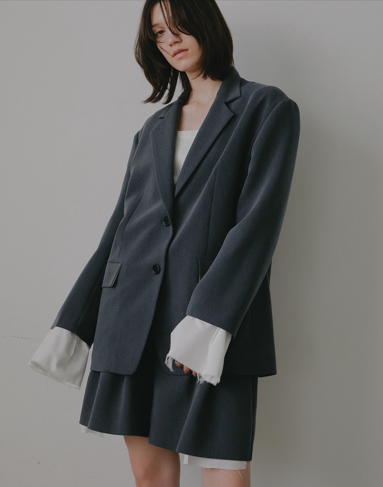 MANOF OVER SIZED LAYERED JACKET 2色展開