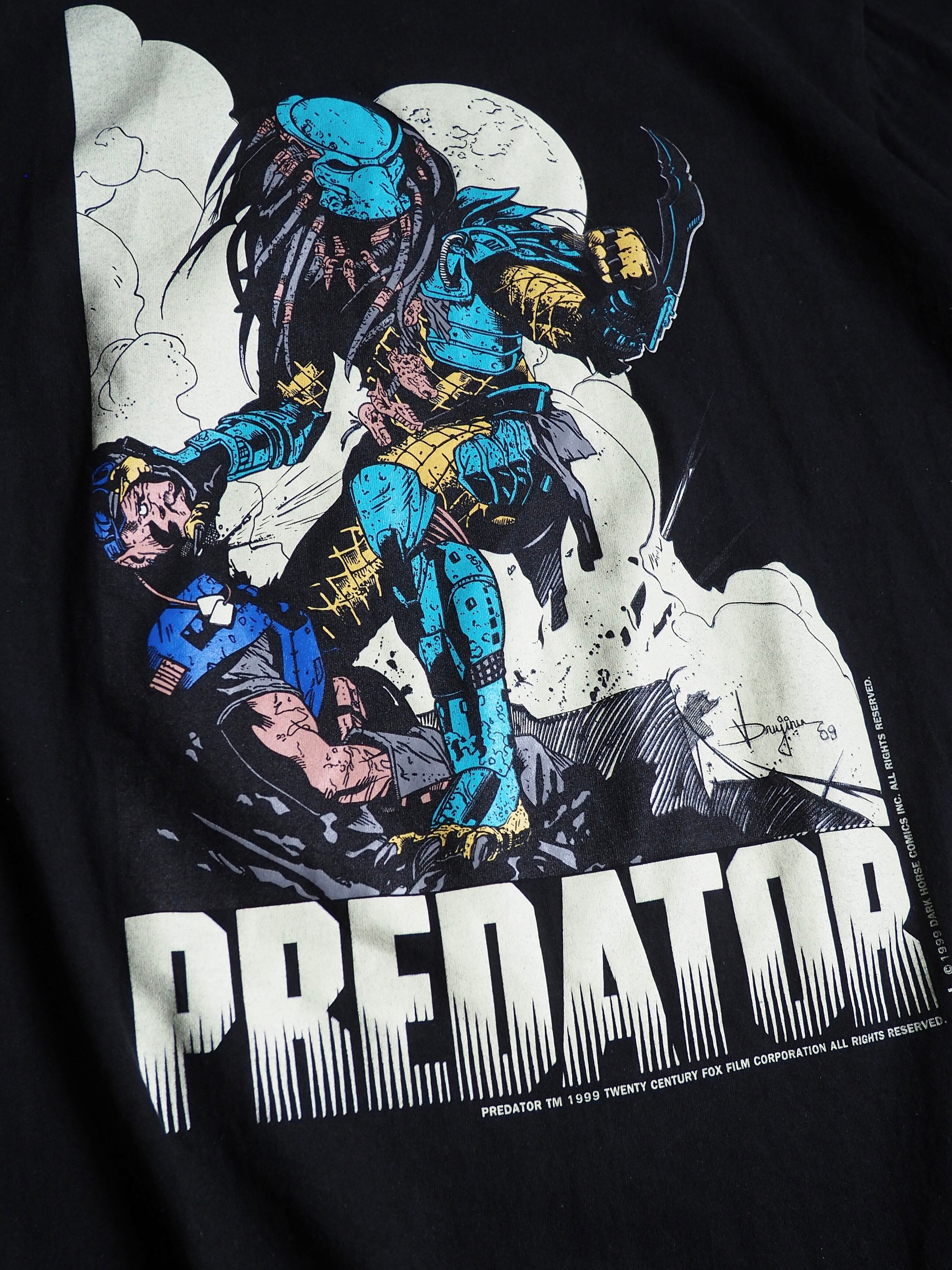 1999s " Special - PREDATOR " Movie printed vintage loose Tee