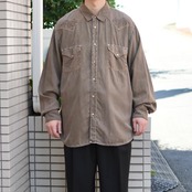 embroidery design silk blend western shirt