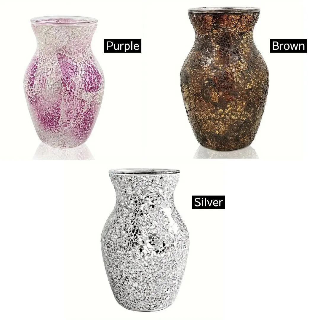 花瓶 フラワーベース 花器 モザイクガラス かわいい おしゃれ