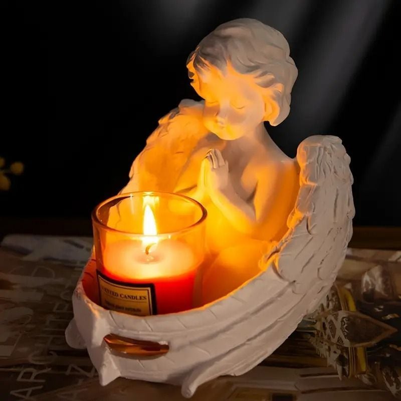キャンドルスタンド 祈りの天使 ロウソク立て 燭台 かわいい オブジェ