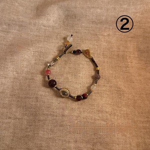 ハンドメイド おしゃれ カラフル 天然石 レトロ 手作り ブレスレット