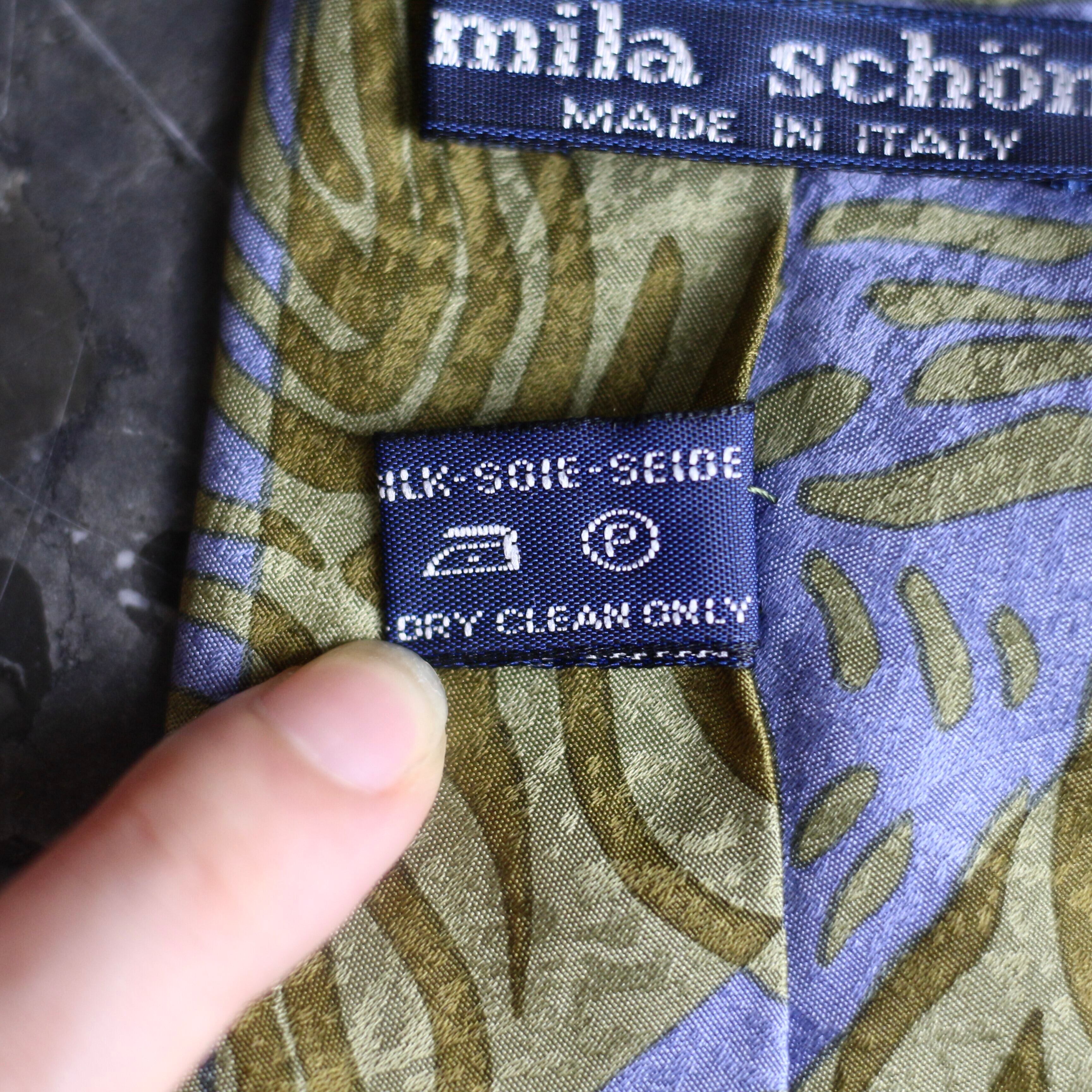 RETRO VINTAGE mila schon PATTERNED DESIGN SILK TIE MADE IN ITALY RETRO VINTAGE mila schon PATTERNED DESIGN SILK TIE MADE IN ITALY