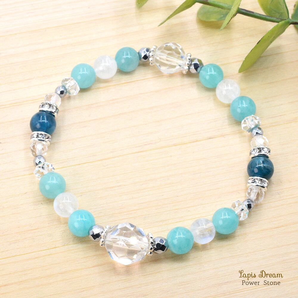 元気いっぱい!明るく前向きな生活を送るお守り | アマゾナイト、アクアマリンのパワーストーン ブレスレット