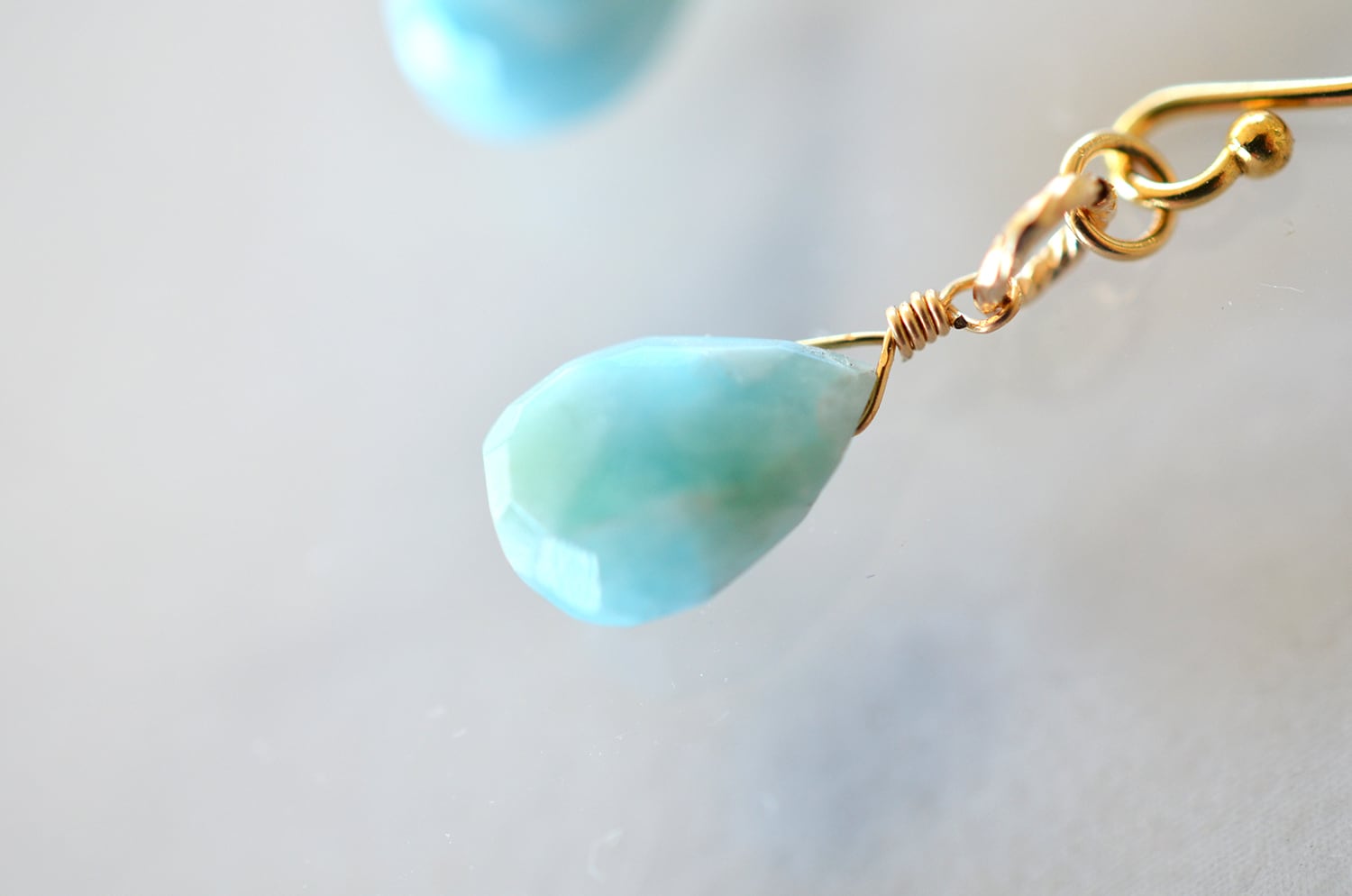 ラリマー*ドロップ＊ピアス【14kgf】 | Soukore（ソウコレ）