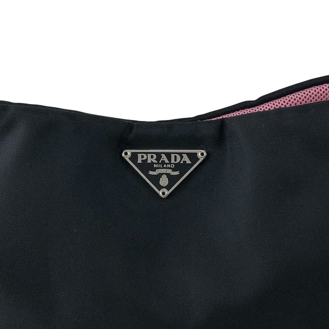 PRADA プラダ ショルダーバッグ ブラック トライアングルロゴ ナイロン ワンショルダー vintage ヴィンテージ オールド 3nedhc