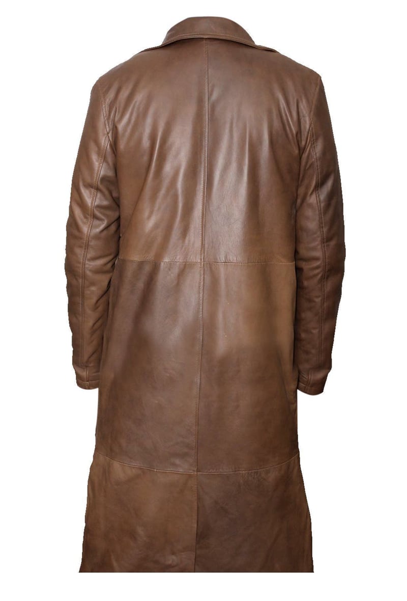 羊革ロングトレンチコートメンズ Sheep Leather Long Trench Coat