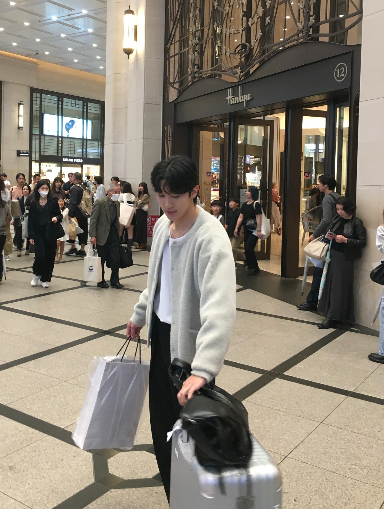 Mohair Mink-Texture Round-Neck Cardigan (5color) - 5